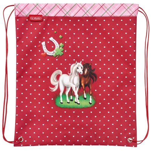 Сумка для взуття Herlitz Loop Horses Коники червоний (50008728H): Стать для дівчаток
