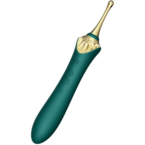 Мультифункциональный вибратор Zalo - Bess 2 Turquoise Green (4 насадки, подогрев)