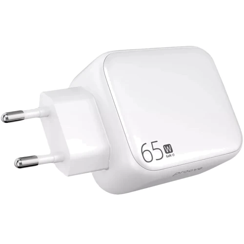 Зарядное устройство Proove Wall Charger USB-C Fixtape GaN 65W White (WCFP65010202): Сила тока 2.4А и более