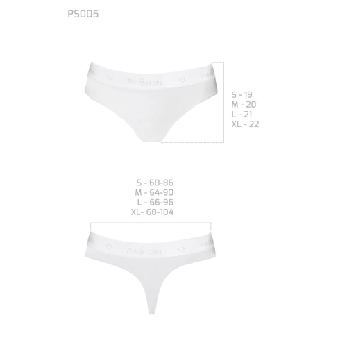 Трусики-бразилиана из хлопка Passion PS005 PANTIES white, size S