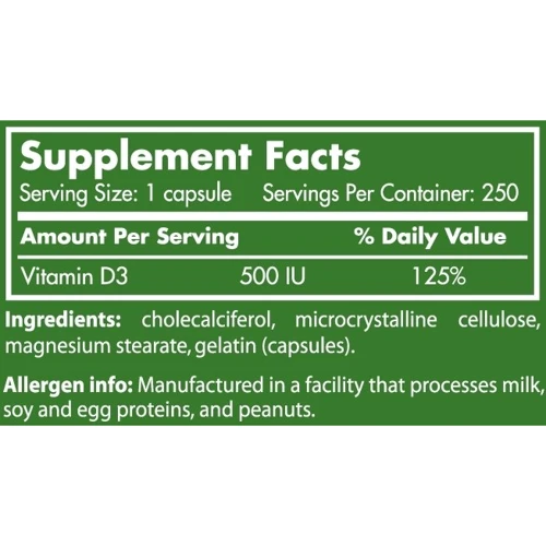 Scitec Nutrition Vitamin D3 250 caps: Форма випуску Капсулы