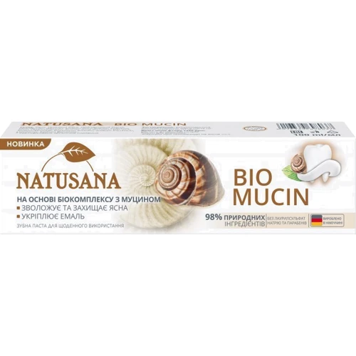Natusana Bio Mucin Зубная паста Био Муцин 100 ml: Класс косметики Натуральная