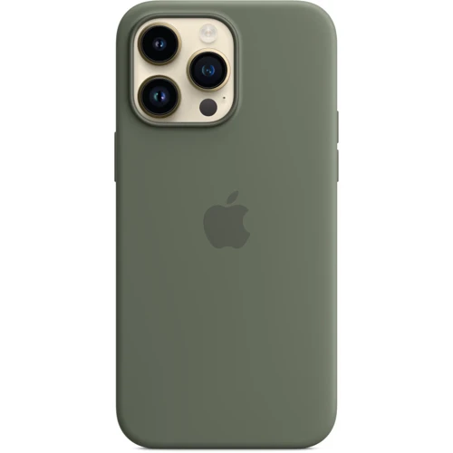 Чехол для iPhone Apple Silicone Case with MagSafe Olive (MQUN3) for iPhone 14 Pro Max: Цвет зеленый