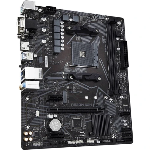 GIGABYTE A520M S2H: Разъемы на плате PCI Express x1, SATA 3.0, M.2