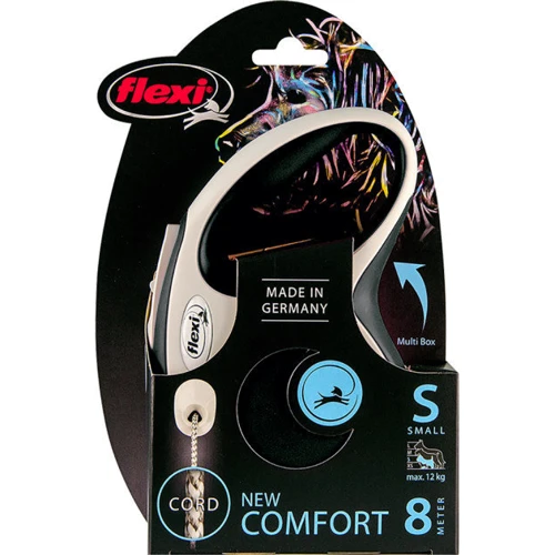 Поводок-рулетка Flexi New Comfort S до 12 кг 8 м черный (4000498043042): Тип шнура Трос