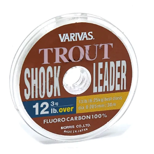 Флюорокарбон Varivas Trout Shock Leader Fluoro 30m #3 12lbs NEW 0.285mm