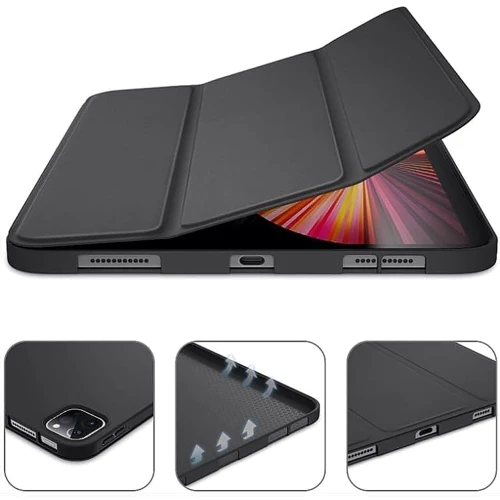 Аксессуар для iPad BeCover Tri Fold Soft TPU Silicone Black for iPad Pro 12.9 (2020-2022) (709712): Тип аксессуара чехол