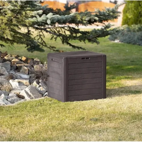 Ящик для зовнішнього зберігання Prosperplast Woodebox 140 л коричневий (5905197373140)