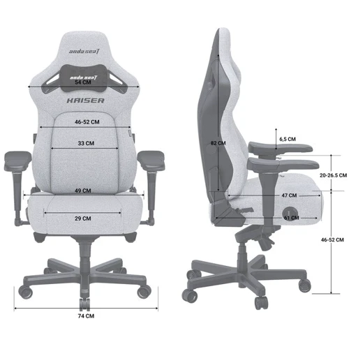 Кресло игровое Anda Seat Kaiser 4  Black PVC Size L (AD12YDDC-L-20-B-PV/C) фото 19