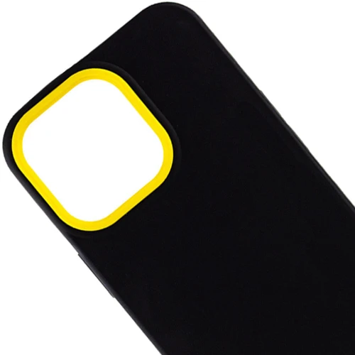 Чохол для iPhone Mobile Case TPU+PC Bichromatic Black / Yellow for iPhone 13 Pro Max: Матеріали поликарбонат и полиуретан