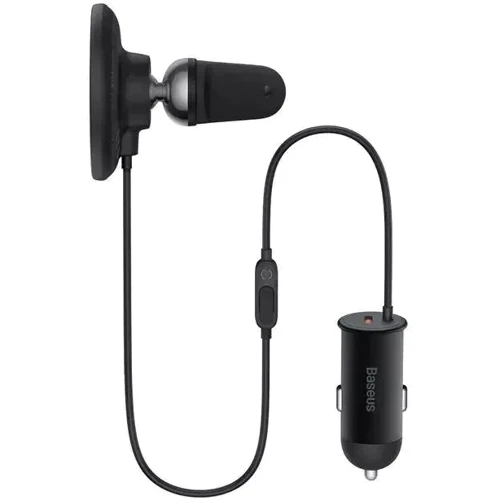 Зарядное устройство Baseus Car Charger CW01 MagSafe Wireless Charging 15W Black (C40141000111-01): Кабель в комплекте встроенный