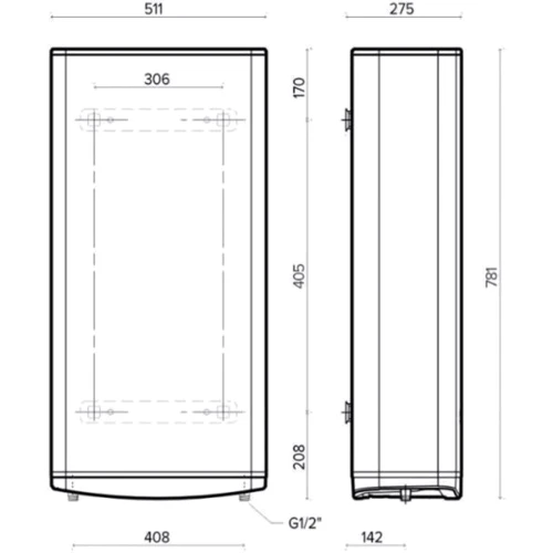Бойлер Ariston VELIS TECH 50 EU (3100917): Потужність, кВт 3