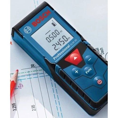 Лазерний далекомір Bosch GLM 40 Professional (0601072900): Дальність виміру, м 40