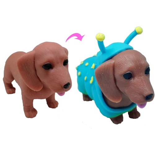 Стретч-игрушка в виде животного Dress Your Puppy S1 Щенок в костюмчике Такса-гусеница (0222-4)