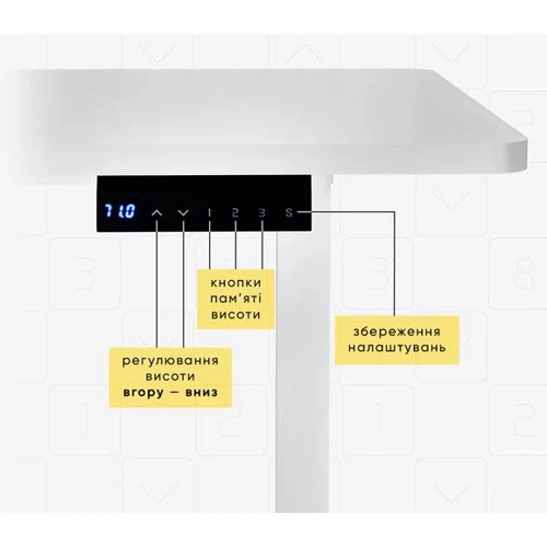 Комплект Mealux PowerDesk Lite White + Leo Air Plus Black (EVO-201 Lite W/W +Y 546 KB)