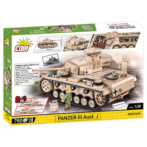 Конструктор Cobi Вторая Мировая Война Танк Panzer III, 780 деталей: Количество деталей, шт. 780