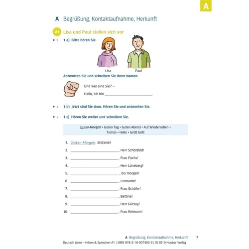 Deutsch üben: Hören und Sprechen A1 mit Audios: ISBN 9783199074939, 978-3-19-907493-9