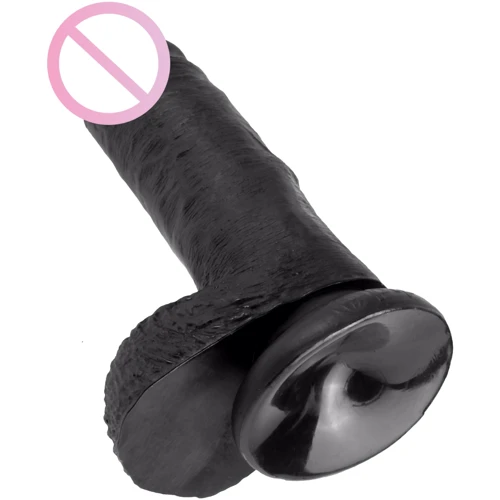 Фаллоимитатор на присоске King Cock 7, 18x4.5 см, черный