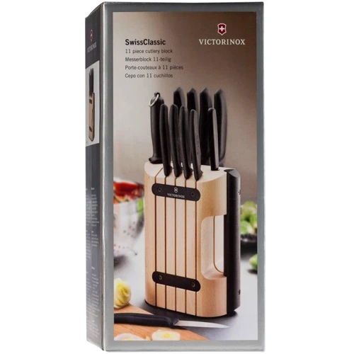 Набір кухонних ножів Victorinox SwissClassic Cutlery Block 12 пр. (6.7153.11): Матеріал рукояті полипропилен