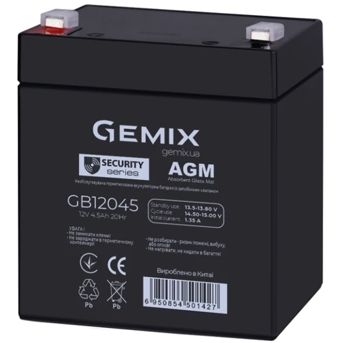 Gemix GB 12В 4.5 Ач (GB12045): Тип Аккумулятор