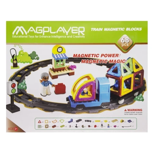 Магнитный констуктор MagPlayer 68 эд. (MPK-68) фото 3