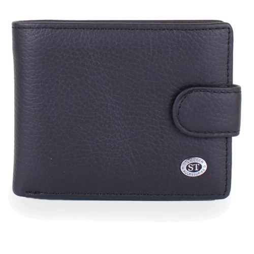 Чоловіче портмоне ST Leather Accessories чорне (NST114-black): Стать Чоловік