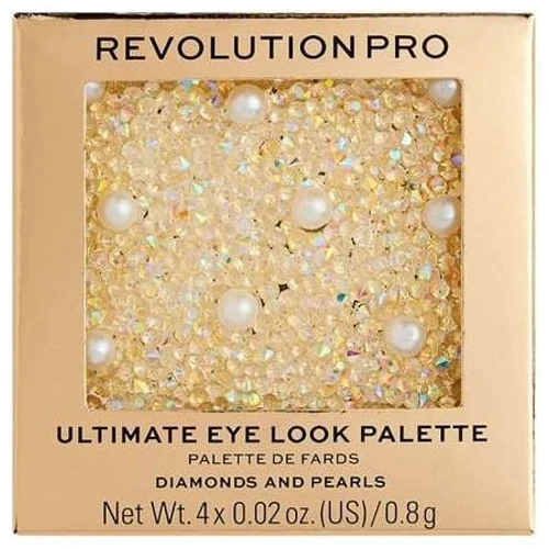 Makeup Revolution Pro Ultimate Eye Look Palette Diamonds and Pearls Тени для век Палетка 4 цвета 3.2 g: Тип теней Запеченные
