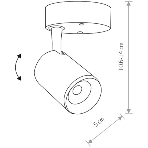 Спот Nowodvorski 8994 Iris LED 1x7W 3000K 430Lm IP20 Bl: Тип Потолочные светильники, Споты