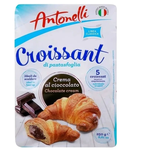 Круассаны Antonelli с шоколадной начинкой 250 г (8002371000643)