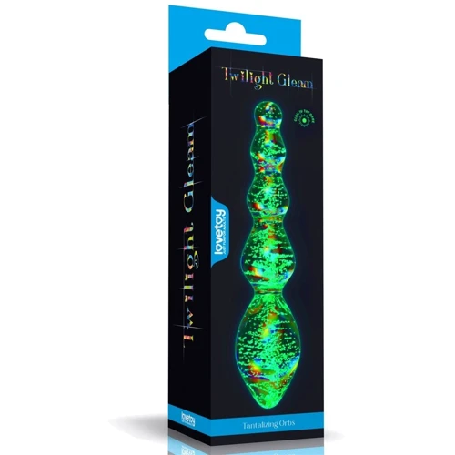 Фаллоимитатор LoveToy Twilight Gleam Glow-in-the-dark Glass Dildo Tantalizing Orbs