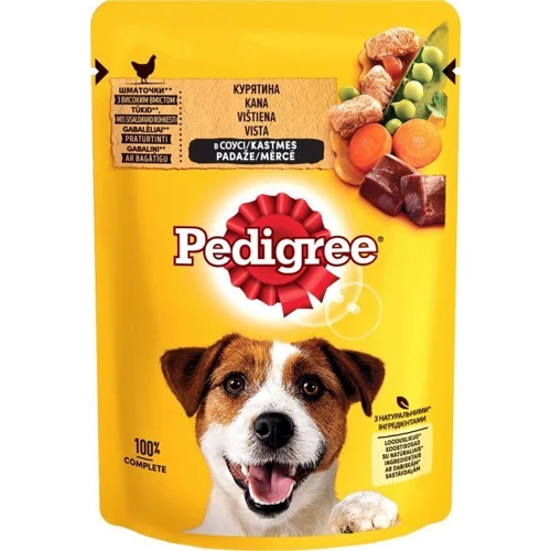 Влажный корм Pedigree Курица и овощи в соусе для собак 24х100 г (5900951217326)
