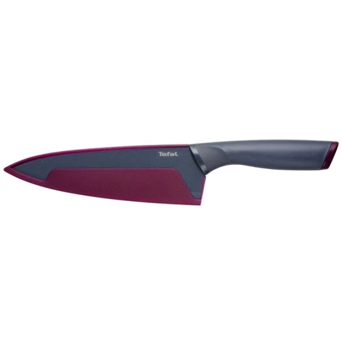 Ніж шеф-кухаря Tefal Fresh Kitchen 20 см із чохлом (K1220205): Рукоятка Пластик Soft Touch