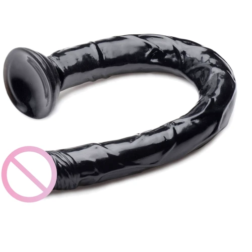 Длинный фаллоимитатор на присоске Hosed Bulk 19 Inch Realistic Hose (чёрный)