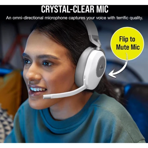 Наушники Corsair HS65 Wireless White (CA-9011286): Дополнительно регулятор громкости