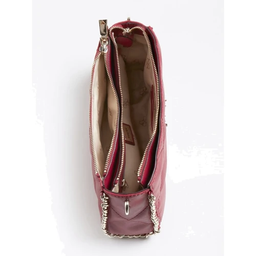 Женская сумка через плечо Guess Khatia Top Zip Shoulder Bag сливовая (HWQG8381180-PLU): Пол Женский