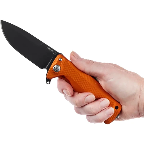 Ніж Lionsteel SR11 Aluminum - Black Blade orange (39.21.04): Система блокування Есть