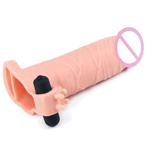 Насадка на член LoveToy Pleasure X-Tender Vibrating Series Flesh Add 2"