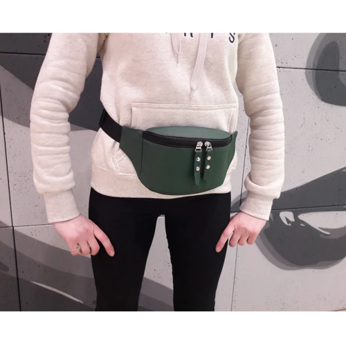 Женская поясная сумка Sambag Tirso MTH зеленая (80131007): Фактура Матовая, Зернистая