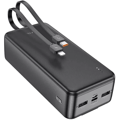 Зовнішній акумулятор Hoco Power Bank 30000mAh J118B with Cable Black