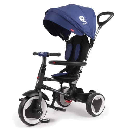Складний триколісний дитячий велосипед Qplay RITO EVA (S380-7Blue)