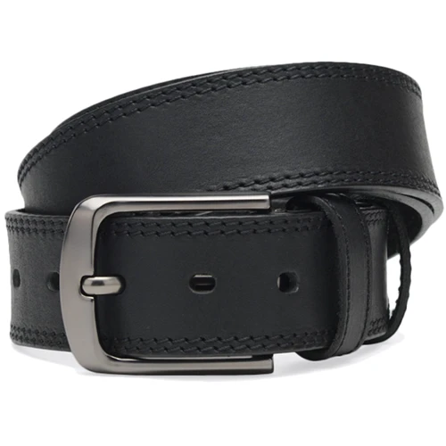 Чоловічий ремінь Borsa Leather чорний (Cv1mb20-125)