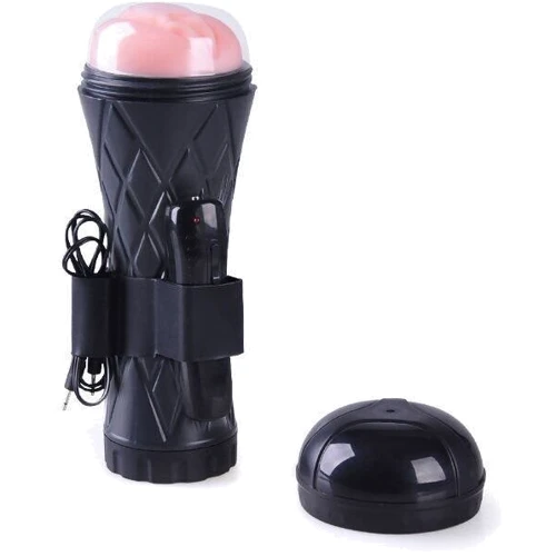 Вагина - мастурбатор с вибрацией Boss Series: Vibrating Vagina cyber skin - Latarka, BS6000025