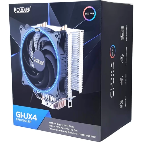Кулер PcСooler GI-UX4 Corona B: Тип подшипника гидродинамический