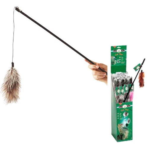 Удочка с натуральными перьями Flamingo Feather Boa для котов 60 см