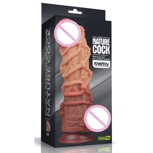Фаллоимитатор LoveToy Dual-Layered Silicone Nature Cock 9.5" Flesh