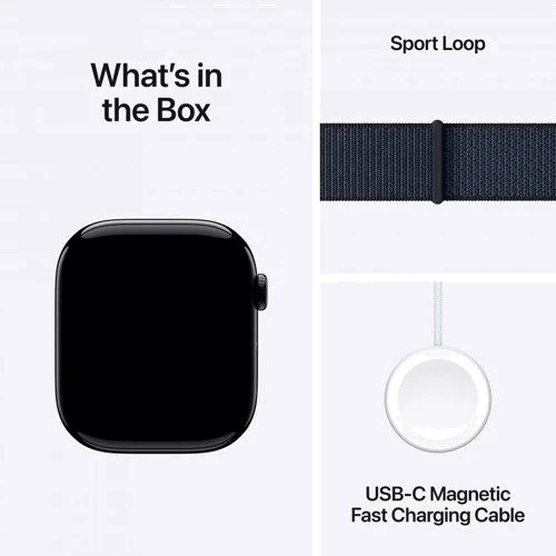 Apple Watch Series 10 GPS 46mm Jet Black Aluminium Case with Ink Sport Loop (MWWR3) Approved Витринный образец: Причина уценки Активированы, витринный образец, хорошее состояние, комплектация полная: коробка, зарядка, часы