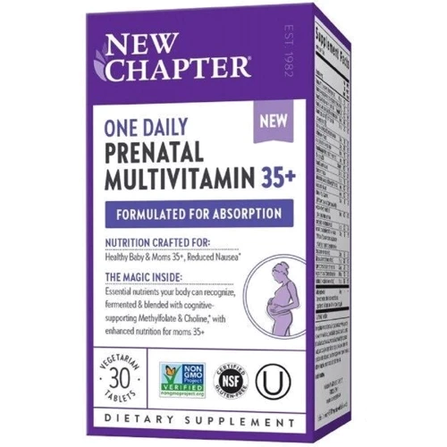 New Chapter One Daily Prenatal Multivitamin 35+ Щоденні мультивітаміни для вагітних 30 таблеток