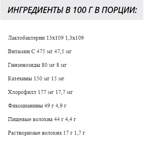 VPLab Super Greens Антиоксидантная зажита со вкусом зеленого яблока 300 г: Форма выпуска Порошок