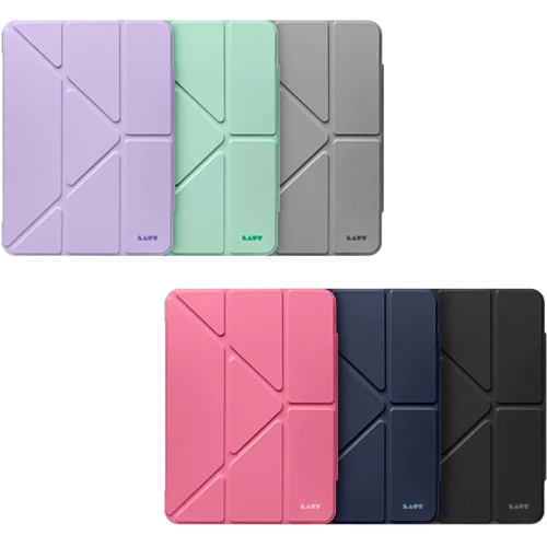 Аксессуар для iPad LAUT HUEX FOLIO Y Tri-Fold Stand with Apple Pencil Pink (L_IPA24S_HF_P) for iPad Air (2020-2025) / iPad Pro 11 (2018-2022): Особенности отделение для стилуса, Приятен на ощупь, режим автопробуждения/сна, трансформируется в подставку, Стильный дизайн, Удобно держать в руке