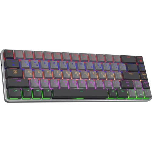 Клавіатура GamePro MK122R Red Switch Low Profile Dark Gray: інтерфейс підключення Wireless (радио интерфейс)